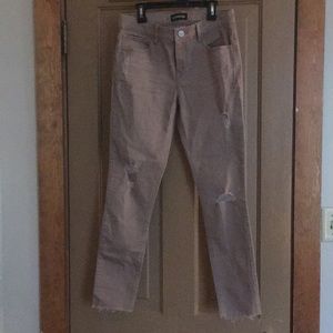 Distressed trendy khakis